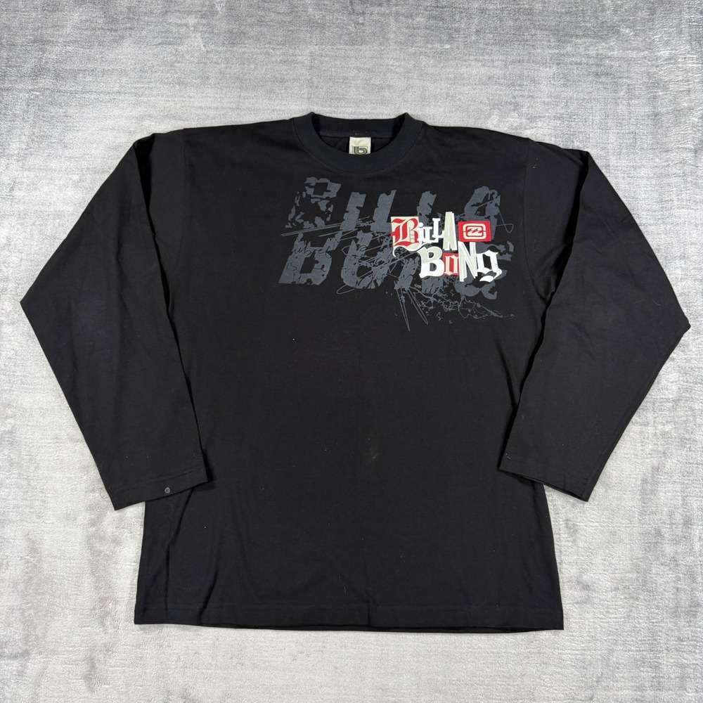 Billabong Shirt Mens XL Black Long Sleeve Vintage Y2K Gothic Skater Surf Tee